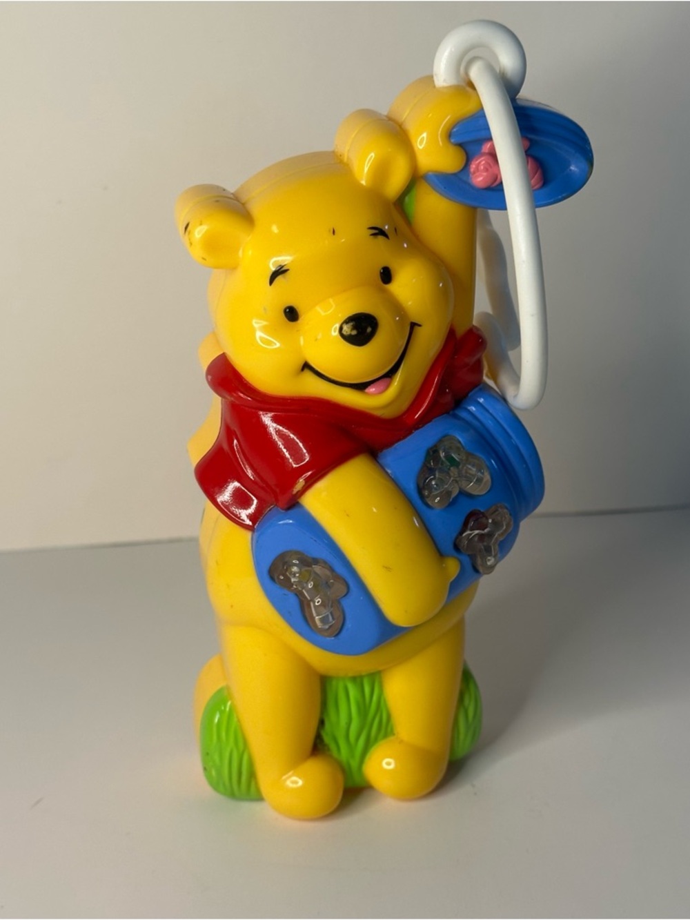 Vintage Disney Winnie The Pooh Mattel Stroller Clip Toy Music/Lights 1999(AS IS)